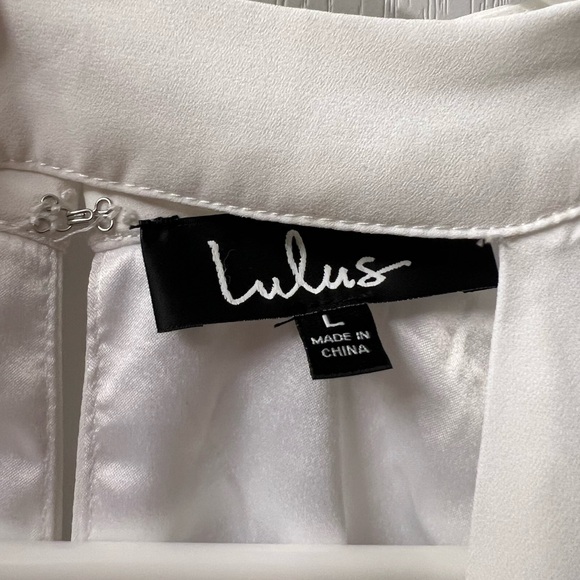 Lulu's Elegant White Dress - Picture 2 of 5